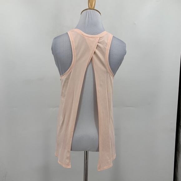 Lululemon Top Tank Women 4/6/8 Ice Peach All Tied Up Open Back Stretch High Neck - Picture 3 of 8